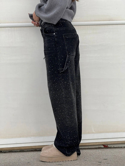 Bianca I jeans balloon con efecto brillante