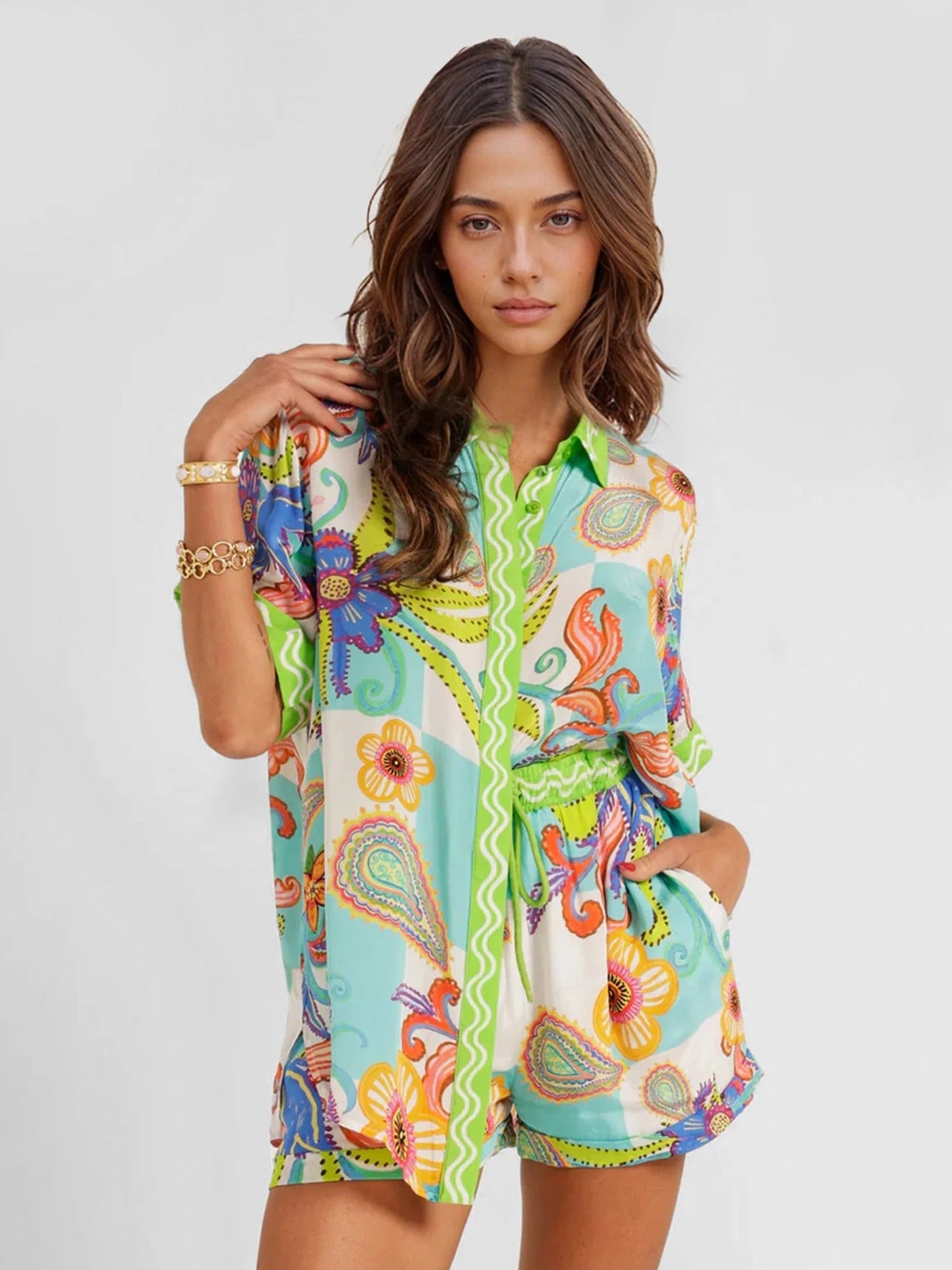Florale I conjunto camisero boho