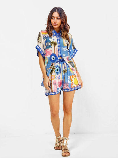 Rachele I conjunto camisero mediterráneo
