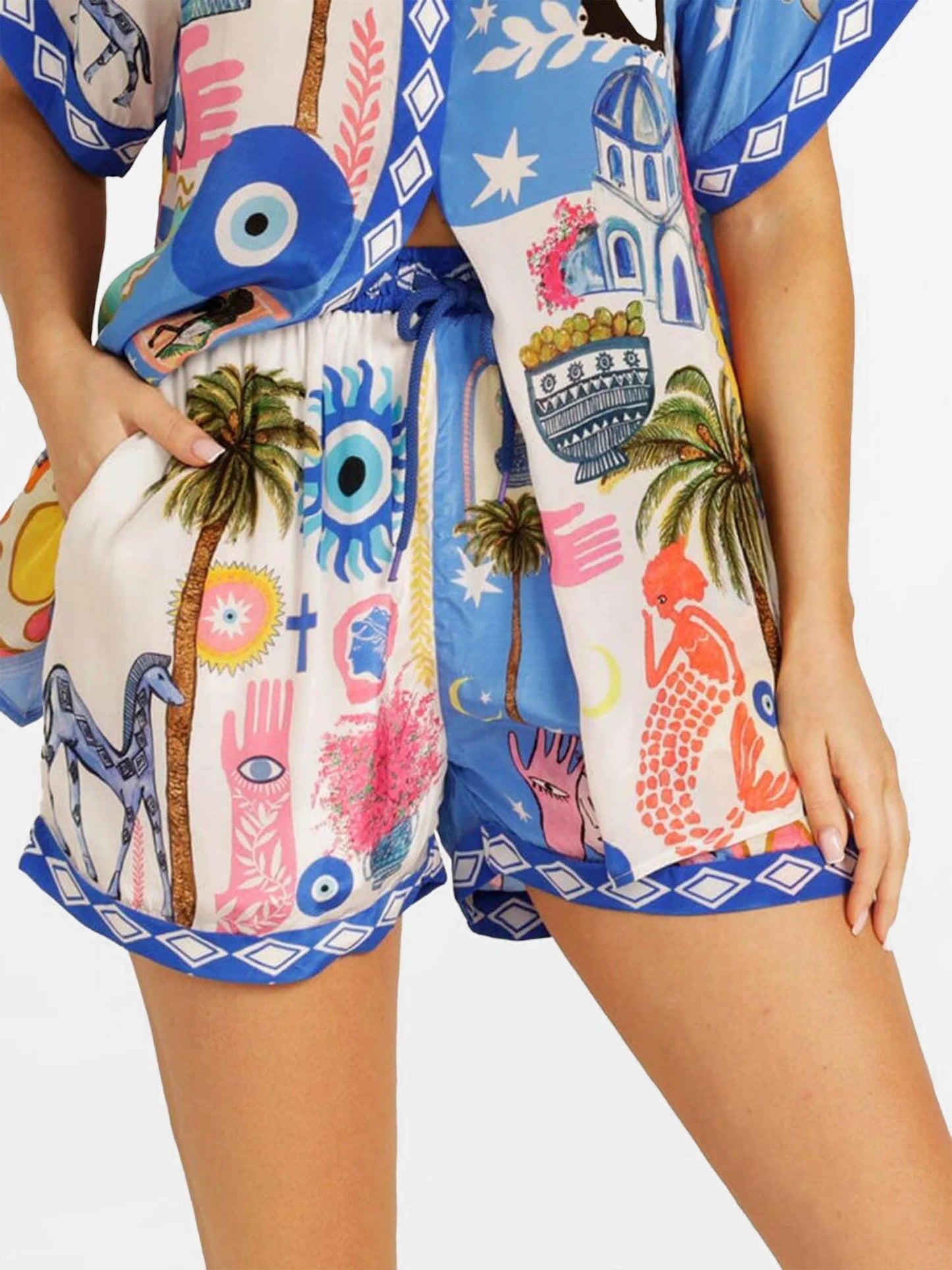 Rachele I conjunto camisero mediterráneo