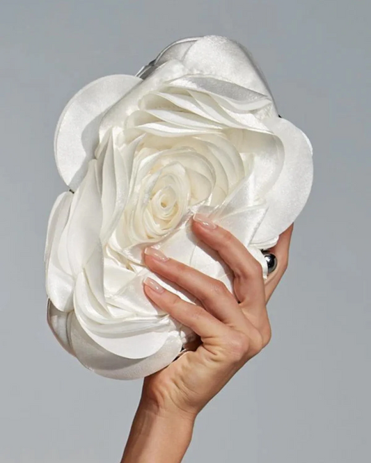 Florale I clutch flor satinada ROSAVELLI - imagen 1