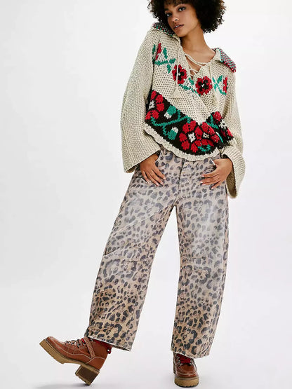 Ludovica I jeans balloon leopardo ROSAVELLI - imagen 9