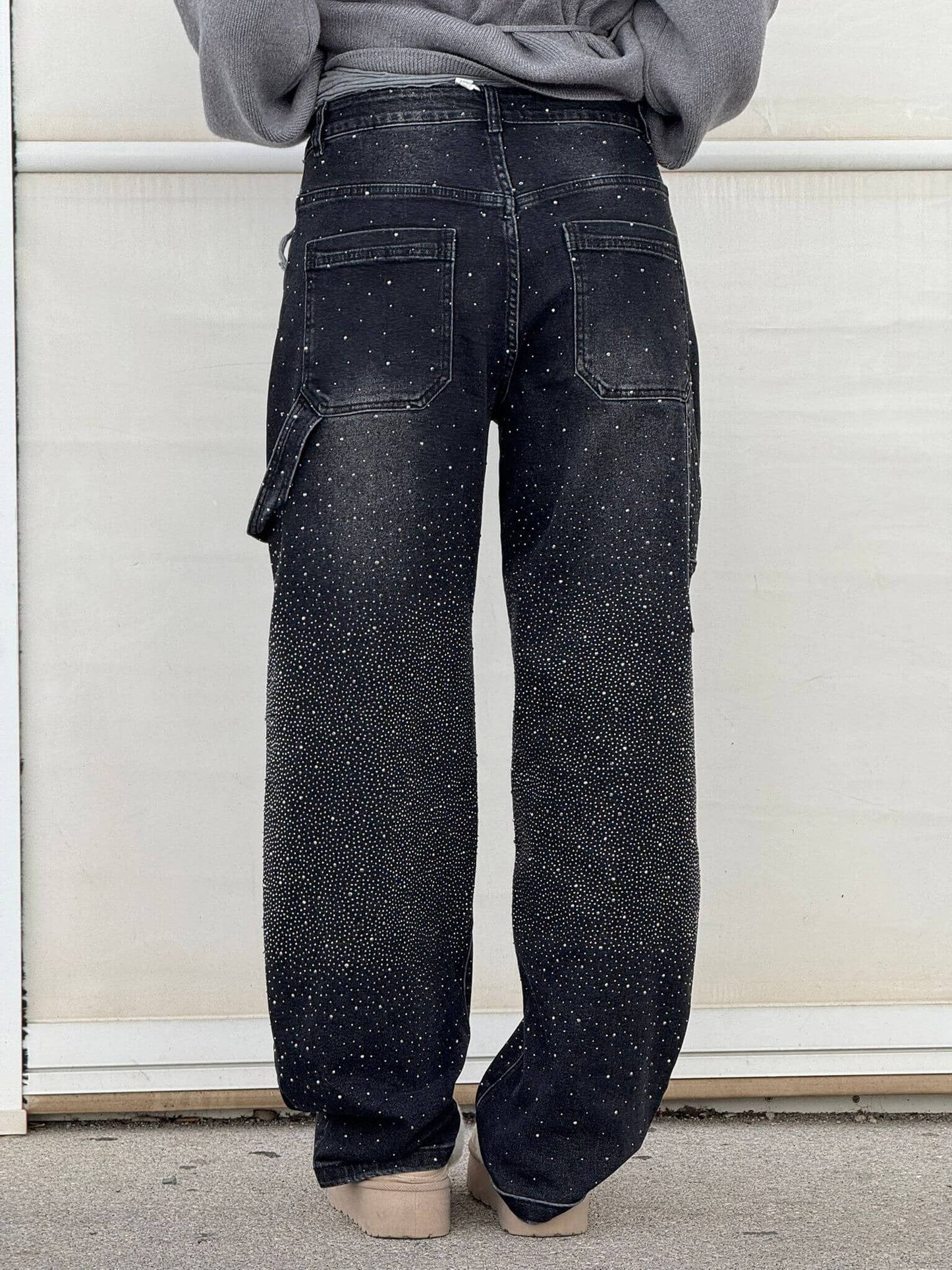 Bianca I jeans balloon con efecto brillante