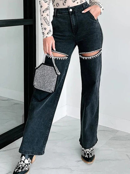 Genova I jeans con detalles brillantes