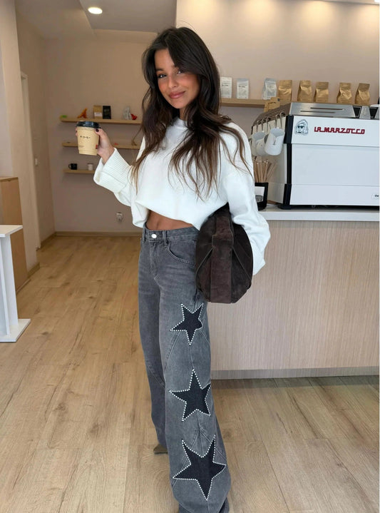 Giulia I jeans con estampado de estrellas